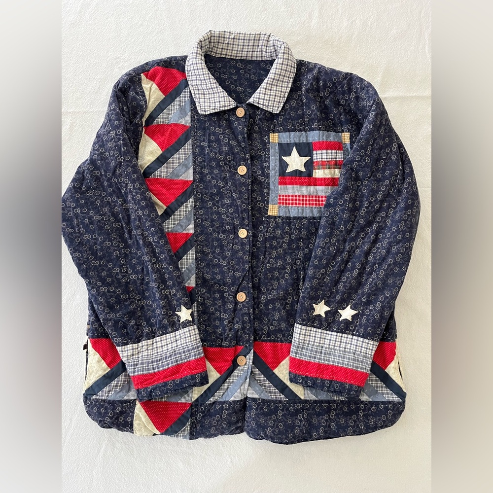 Vintage Reversible Quilted Coat Size Large